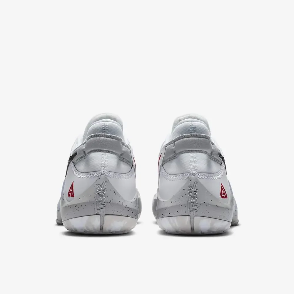 NIKE KID'S ZOOM FREAK 2 GS SHOES, WHITE/BLACK/GYM RED/CEMENT GREY, 3.5 BIG KID
